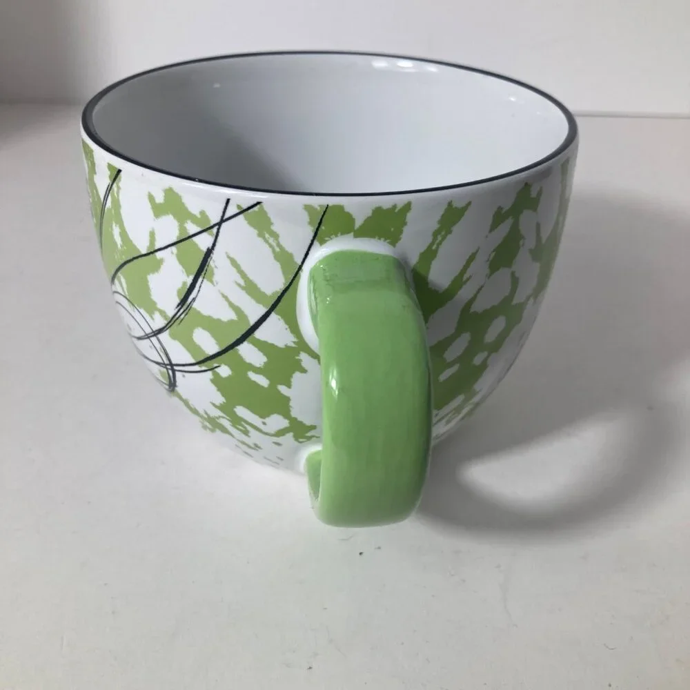 Disney Tink‎ Tinkerbell Coffee Mug White Green 3 x 4